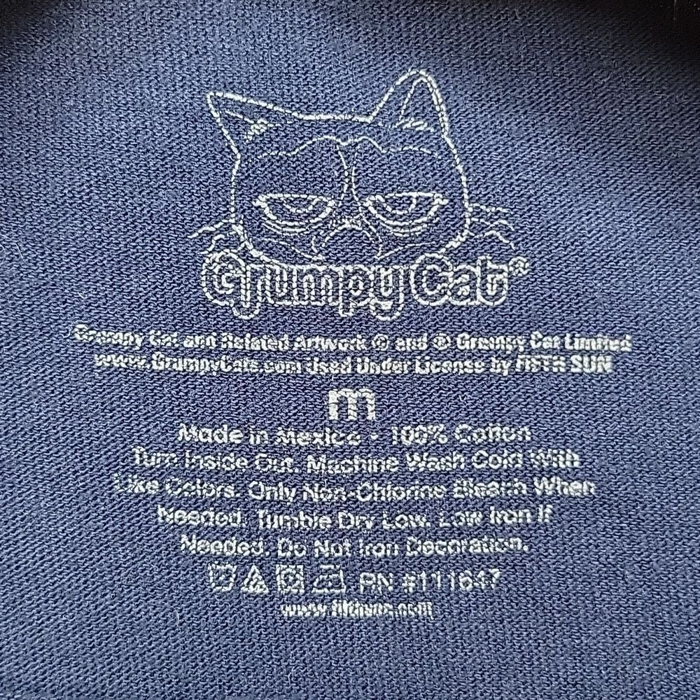 Grumpy Cat Blue Tee-shirt Size Medium - Picture 4 of 5